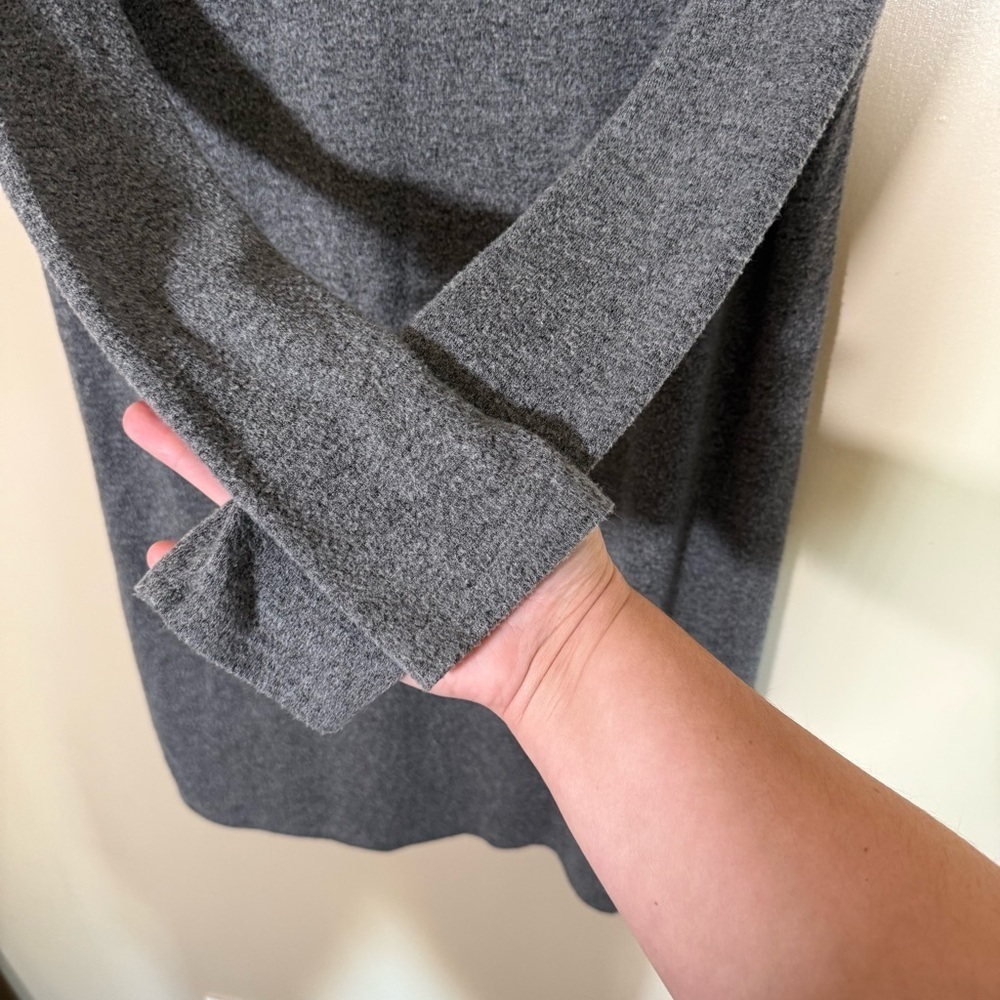 White House Black Market Long Sleeve Mock Neck Gray Dress size Medium - Picture 5 of 7